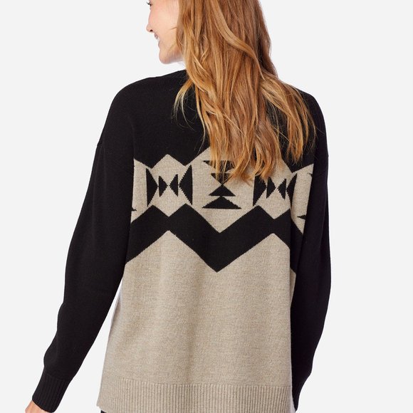 Pendleton Sonora Merino Pullover Sweater, Size S, Black and Tan - Picture 6 of 7